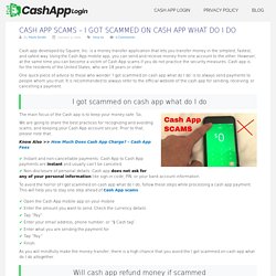 Cash App Scams - I got scammed on cash app what do I do