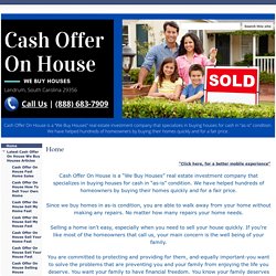 Cash Offer On House We Buy Houses