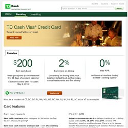 TD Cash Rewards Visa Credit Card