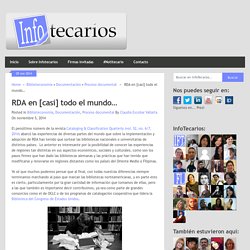 RDA en [casi] todo el mundo… - Claudia Escobar Vallarta (2014)