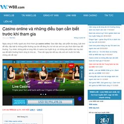 Casino online và những điều bạn cần biết trước khi tham gia