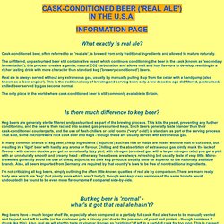 Cask Conditioned Beer ('Real Ale') in the U.S.A.