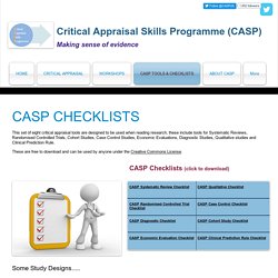 CASP Tools & Checklists