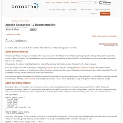 DataStax Cassandra 1.2 Documentation