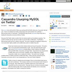 Cassandra Usurping MySQL on Twitter