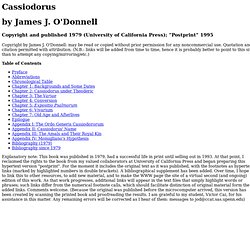 Cassiodorus / James J. O'Donnell
