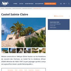 Castel Sainte Claire à Hyères - Hyères Tourisme