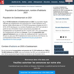 Nombre d'habitants Castelsarrasin 2019 population évolution