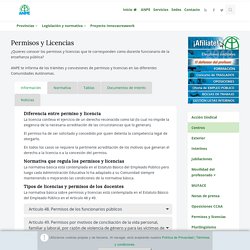 ANPE Castilla y León: Permisos y Licencias