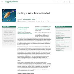 Casting a Wide Innovation Net