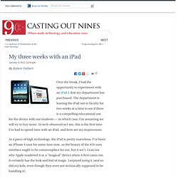 My three weeks with an iPad - Casting Out Nines