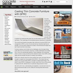 Casting Thin Concrete Furniture with GFRC