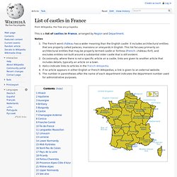 List of castles in France