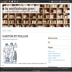 CASTOR ET POLLUX - la mythologie grec