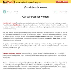 Casual dress for women