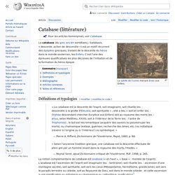 Catabase (littérature)