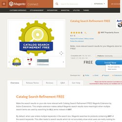 Catalog Search Refinement FREE