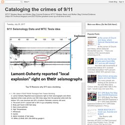 9/11 Seismology Data and WTC Tesla idea