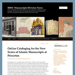 Online Cataloging for the New Series of Islamic Manuscripts at Princeton