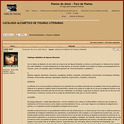 CATÁLOGO ALFABÉTICO DE FIGURAS LITERARIAS