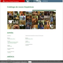 Catálogo de voces hispánicas.