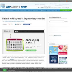Mistash – catálogo social de productos personales