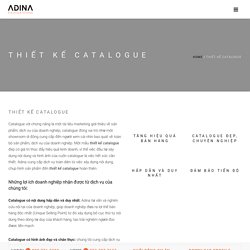 Thiết kế catalogue chuyên nghiệp - Adina Việt Nam