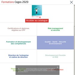 Catalogue Formations Cegos 2020