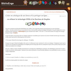 Créer un catalogue de ses livres et le partager en ligne…