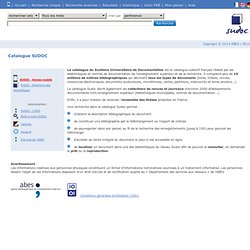 Catalogue SUDOC