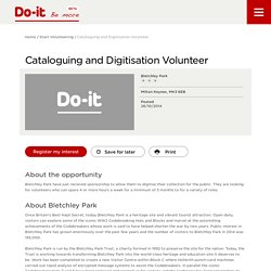 Cataloguing and Digitisation Volunteer - Do-It - Be More