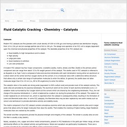 Fluid Catalytic Cracking - Chemistry - Catalysts