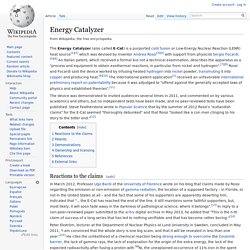 Energy Catalyzer