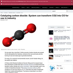 Catalyzing carbon dioxide: System can transform CO2 into CO for use in industry