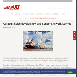 Catapult helps develop new AIS Sensor Network Service - Catapult Catapult -