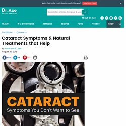 Cataract Symptoms and Natural Cataract Treatments