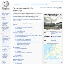 Catastrophe nucléaire de Tchernobyl