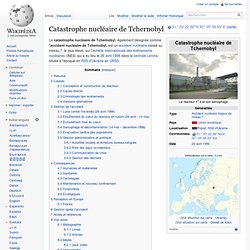 Catastrophe Tchernobyl wikipédia