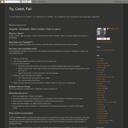 Angular - $compile: How it works, How to use it.