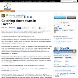 Catching slowdowns in Lucene