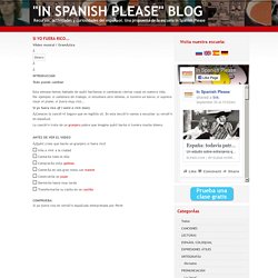 CategorÃ­a: Video musical - "In Spanish Please" BLOG