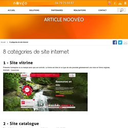 8 catégories de site Internet : Noovéo
