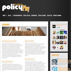 Categories - PolicyPlay