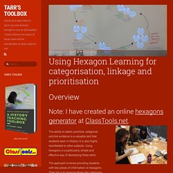 Using Hexagon Learning for categorisation, linkage and prioritisation