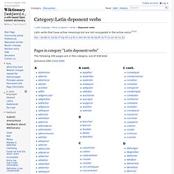Category:Latin deponent verbs