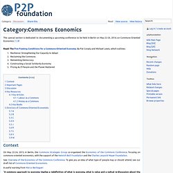 Category:Commons Economics