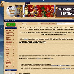 Category:First Generation Pets - Wizard101 Central Wiki