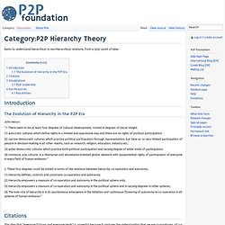 Category:P2P Hierarchy Theory