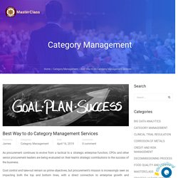 Best Way to do Category Management Services