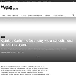 Opinion: Catherine Delahunty – our schools need to be for everyone
